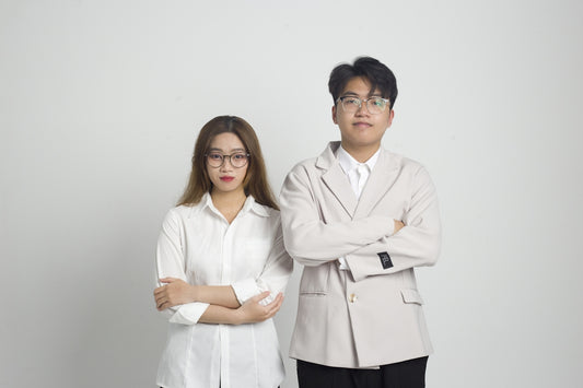a man and a woman standing next to each other