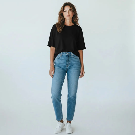 Premium Oversized French Terry T-Shirt detail