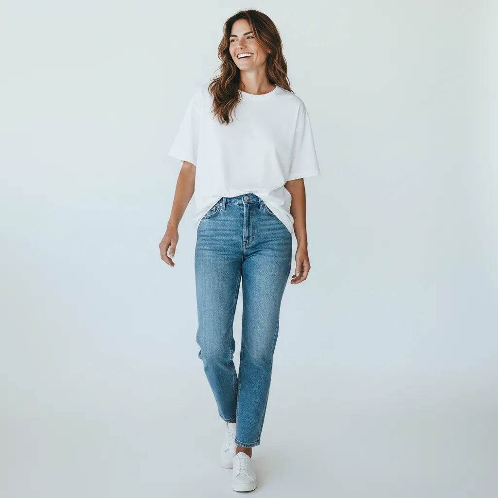 French Terry T-Shirt White view 4