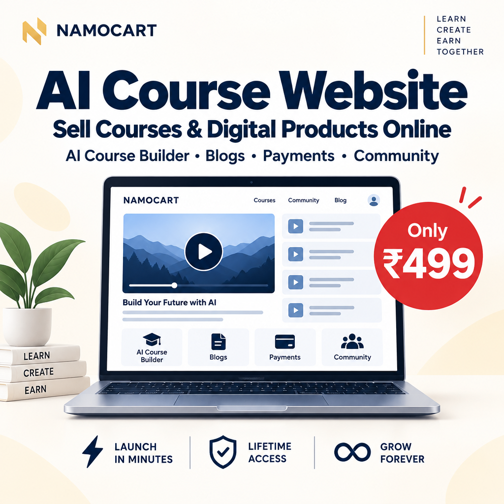 AI Course Website – Sell Courses & Digital Products Online
