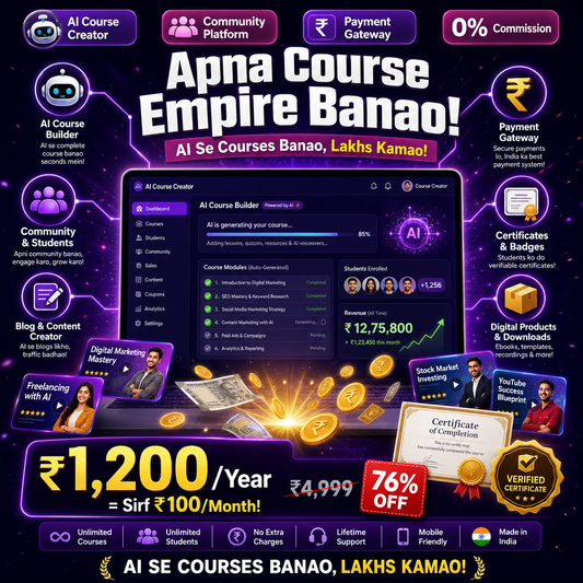 AI Course Creator Platform — Apne Courses Banao, Sell Karo, Lakhs Kamao!