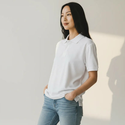 Premium Polo T-Shirt White view