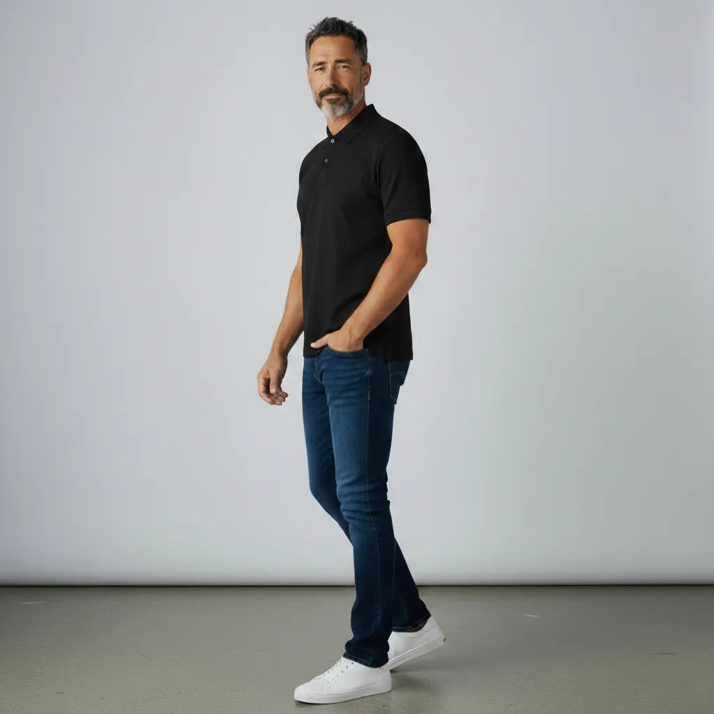 Premium Polo T-Shirt Black alternate