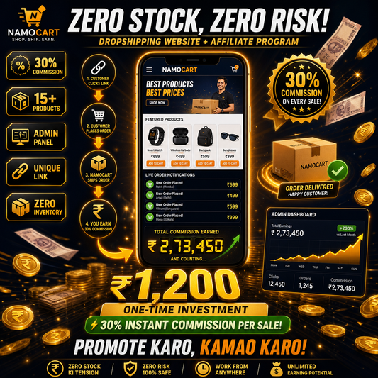 Dropshipping Website + Affiliate Program — 30% Instant Commission, Zero Investment!