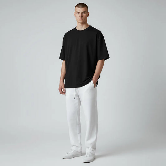 Premium Oversized French Terry T-Shirt Black